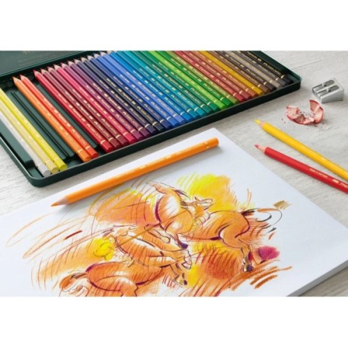 Олівці кольорові Faber-Castell POLYCHROMOS 36 кольорів в металевій коробці, 110036 (15442)