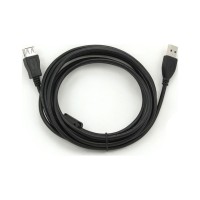 Дата кабель USB 2.0 AM/AF 3.0m ferrite black Voltronic (YT-AM/AF-3.0B)