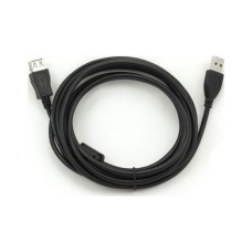 Дата кабель USB 2.0 AM/AF 3.0m ferrite black Voltronic (YT-AM/AF-3.0B)