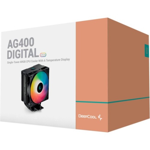 Кулер до процесора Deepcool AG400 DIGITAL BK ARGB