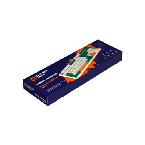 Клавіатура Canyon Shadder GKW-11 RGB Silent Wireless/Bluetooth/USB UA White (CND-SKBW11)