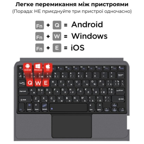 Чохол до планшета AirOn Premium iPad Pro 13 2024 + keyboard (4822352781231)
