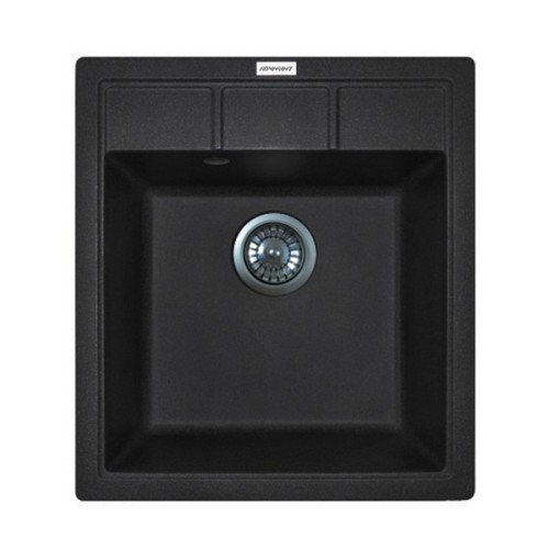 Мийка кухонна Adamant Brick чорний + змішувач та дозатор (4824296209703)