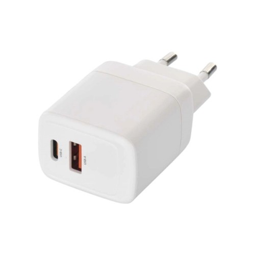 Зарядний пристрій EMOS V02G20 1xUSB-A + 1xUSB-C PD20W GaN (V02G20)