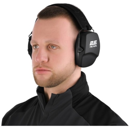 Тактичні навушники 2E Defence NRR 25 dB пасивні Black (2E-TPE016BK)