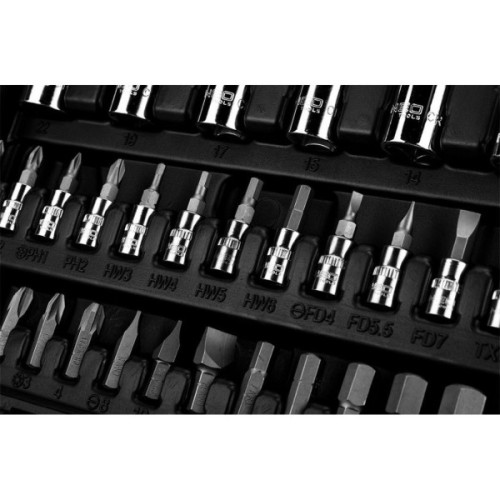 Набір інструментів Neo Tools 110шт, 1/2", 1/4", CrV, кейс (10-066)