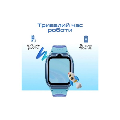 Смарт-годинник HiFuture Kidguard G1 з GPS, 4G та камерою Pink Purple (KidguardG1.Pink-Purple)