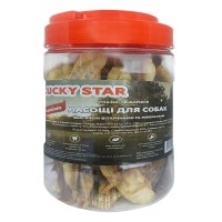 Ласощі для собак Lucky Star Кроляче вухо з м'ясом качки в тубі 500 г (4820144302459)