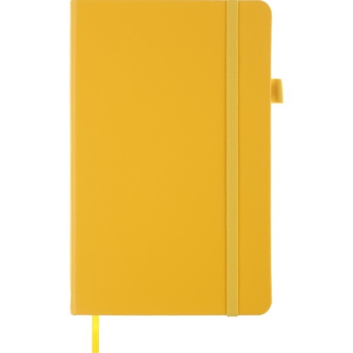 Книга записна Buromax Etalon 125x195 мм 96 аркушів в лінію обкладинка зі штучної шкіри Жовта (BM.291260-08)