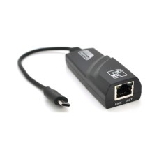 Перехідник USB-C to RJ45 1000Mbps black Voltronic (Type-C- Rj-45.G/25849)