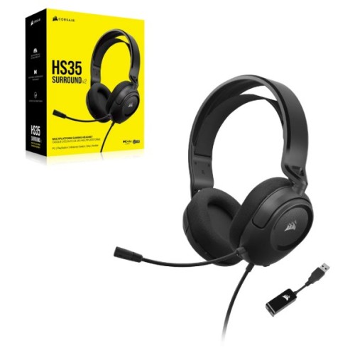 Навушники Corsair HS35 Surround v2 Multiplatform Gaming Carbon (CA-9011386-EU)
