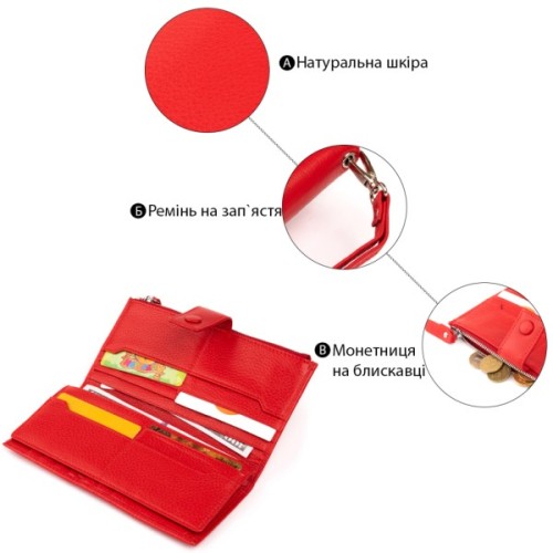 Гаманець ST Leather Шкіряний Червоний (19281)