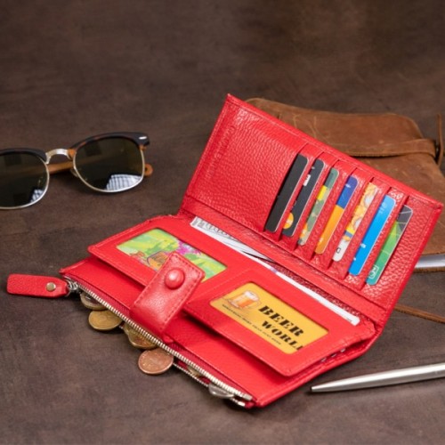 Гаманець ST Leather Шкіряний Червоний (19281)