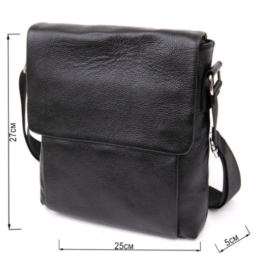 Сумка Vintage З клапаном флотар Чорна (20410)