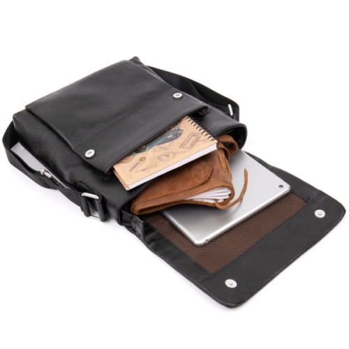 Сумка Vintage З клапаном флотар Чорна (20410)