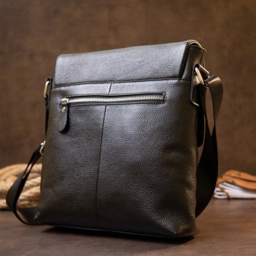 Сумка Vintage З клапаном флотар Чорна (20410)