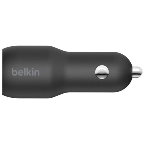 Зарядний пристрій Belkin Car Charger 24W Dual USB-A black (CCB001BTBK)