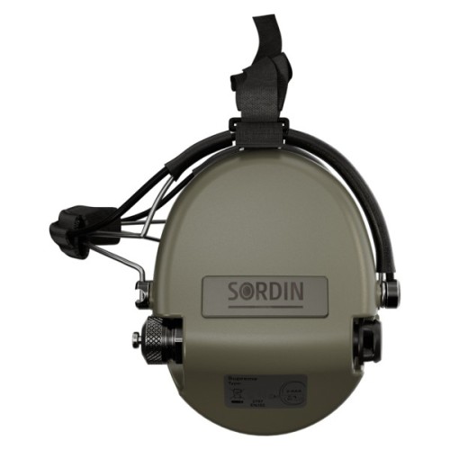 Тактичні навушники Sordin Supreme MIL AUX Slim з заднім тримачем (76308-06-S)