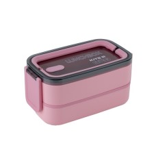 Ланч-бокс дитячий Kite подвійний з наповненням 1400 мл, рожевий (K23-183-3)