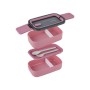 Ланч-бокс дитячий Kite подвійний з наповненням 1400 мл, рожевий (K23-183-3)