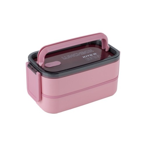 Ланч-бокс дитячий Kite подвійний з наповненням 1400 мл, рожевий (K23-183-3)