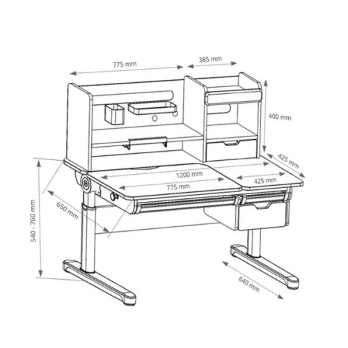 Парта FunDesk Sentire Grey (222400)