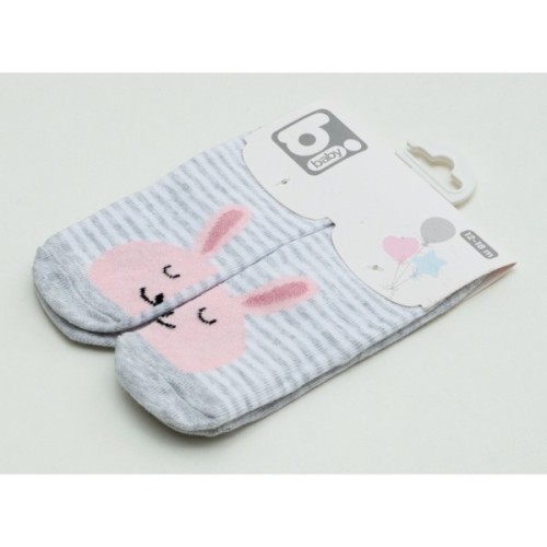 Шкарпетки дитячі Bibaby із зайчиками (68216-12-18-gray)