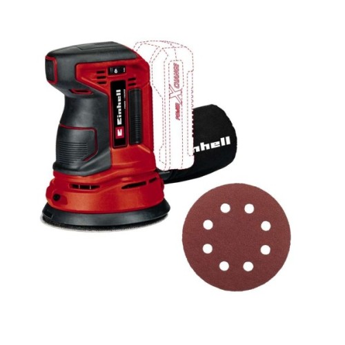 Шліфувальна машина Einhell TE-RS 18 Li Kit, 18V, АКБ 1x2.5Ah, 125мм, 14000–22000об/хв, 1.2кг (4462010K)