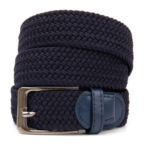 Ремінь Vintage Текстильний чоловічий Темно-синій (20526)