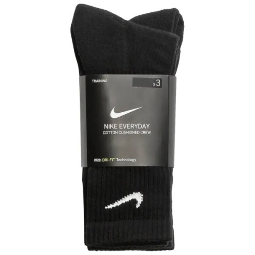 Шкарпетки Nike U NK EVERYDAY CUSH CREW 3PR SX7664-010 38-42 3 пари Чорні (888407233609)