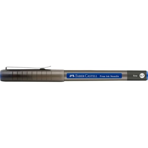 Ролер Faber-Castell Free Ink Needle Micro, колір чорнил синій, 0,7 мм, одноразова (31795)