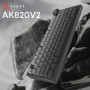Клавіатура Ajazz AK820 V2 White Peach Switch Wireless/Bluetooth/USB UA Black/Gray (AK820-V2-WP-S-BG)