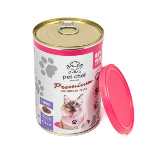 Вологий корм для кішок Pet Chef З індичкою 415 г (4820255193595)