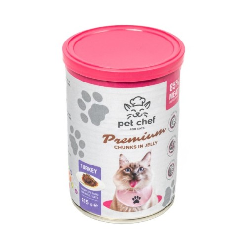 Вологий корм для кішок Pet Chef З індичкою 415 г (4820255193595)