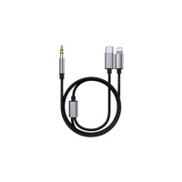 Кабель мультимедійний 3.5mm M to USB-C + Lightning 1.15m XoKo (XK-MH-232)