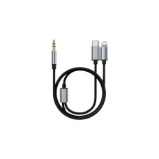 Кабель мультимедійний 3.5mm M to USB-C + Lightning 1.15m XoKo (XK-MH-232)