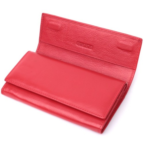 Гаманець ST Leather З натуральної шкіри Червоний (22695)