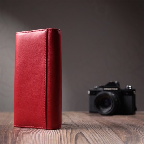 Гаманець ST Leather З натуральної шкіри Червоний (22695)