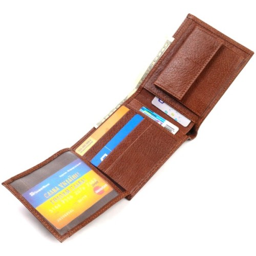 Гаманець Canpellini З натуральної шкіри Світло-коричневий (21765)