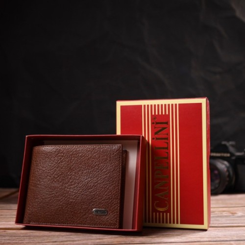 Гаманець Canpellini З натуральної шкіри Світло-коричневий (21765)