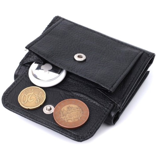 Гаманець ST Leather З натуральної шкіри Чорний (22742)