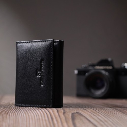 Гаманець ST Leather З натуральної шкіри Чорний (22742)