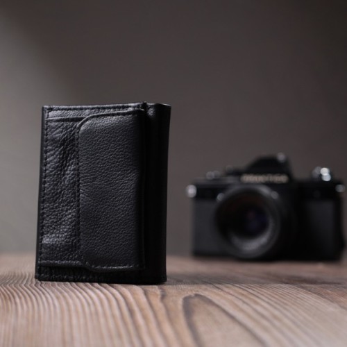 Гаманець ST Leather З натуральної шкіри Чорний (22742)