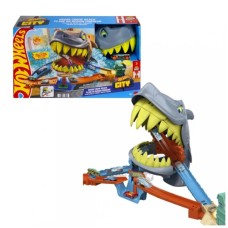 Автотрек Hot Wheels City Пляжна атака акули (JHL96)