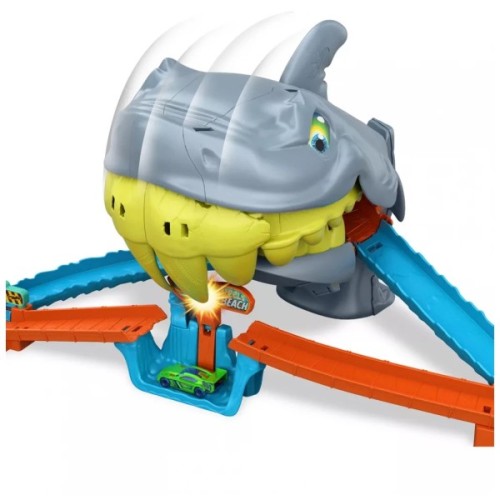 Автотрек Hot Wheels City Пляжна атака акули (JHL96)