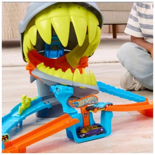 Автотрек Hot Wheels City Пляжна атака акули (JHL96)