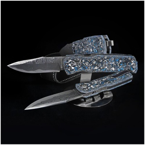 Ніж Maserin Power, Magnacut, fat carbon arctic blue (502/BM)