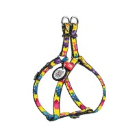 Шлея для котів WAUDOG Nylon з QR паспортом "Мохнаті монстри" пластиковий фастекс XS (319-4050)