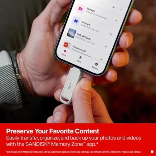 USB флеш накопичувач SanDisk 128GB Phone Drive Arctic White Type-C USB 3.2 (SDIXS0N-128G-GN6NE)