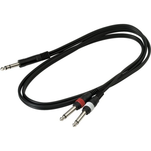 Інсертний кабель RockCable Patch Cable - TRS Jack to 2 x TS Jack (1.5m) (RCL 20922 D4)